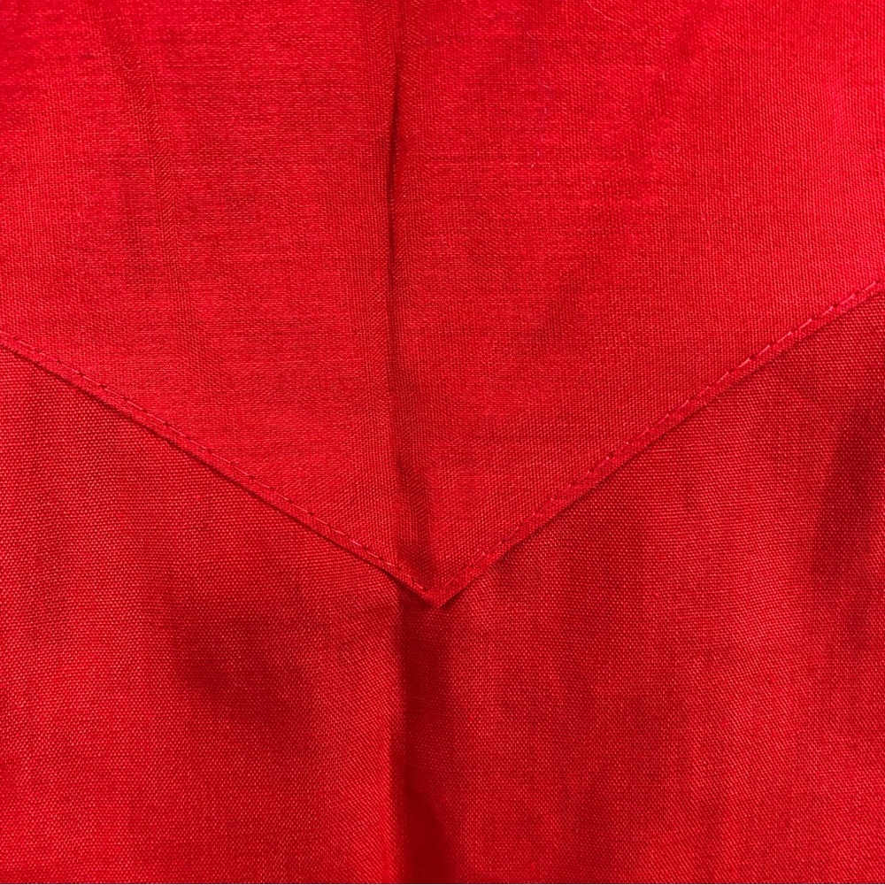 Women’s Ely red western shirt with embroidered flowers! - Picture 6 of 8